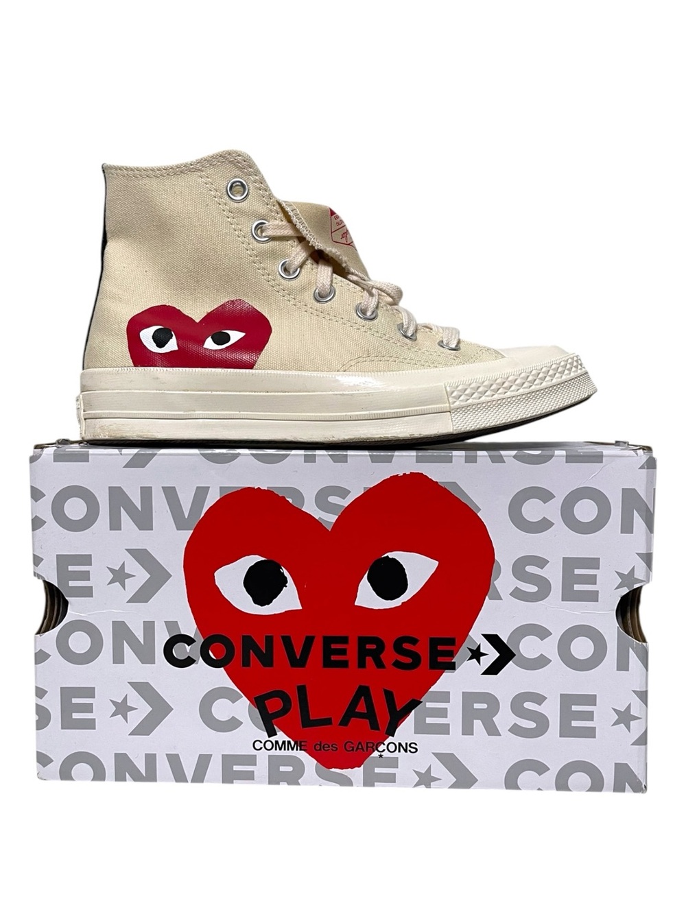 EUC CONVERSE x COMMES DE GARCON Chuck Taylor High Top Sneakers 7